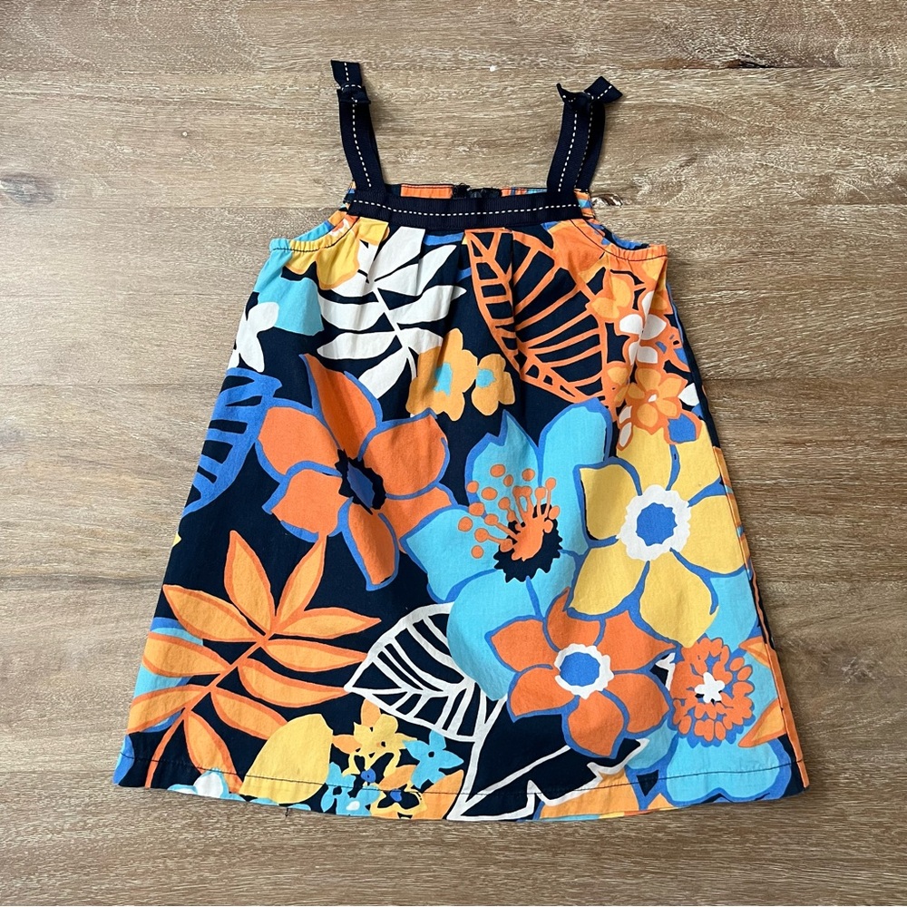 Gymboree Kids Floral Blue, Orange, Yellow Dress 18-24 Months